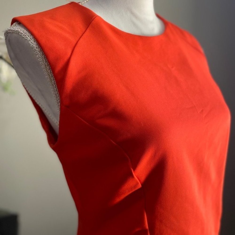 Zara Open Back Cutout Mini Dress Orange Large - Picture 6 of 9